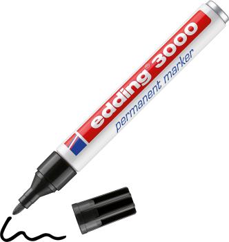 Edding permanent marker 3000 1.5-3mm 3000bli-1 schwarz blister - Edding-3000bli-1-4004764100798-02.jpg