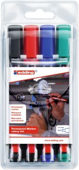 EDDING Permanent Marker 300 553 ass., 4 Stück