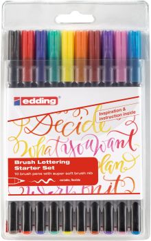EDDING Brushpen 1340 Starter Set E-1340  E-10 farbig ass. 10 Stück