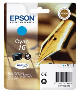 EPSON Tintenpatrone 16 cyan T162240 WF 2010/2540 165 Seiten