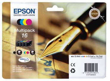 EPSON Multipack Tinte 16 CMYBK T162640 WF 2010/2540 165/175 Seiten