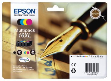 EPSON Multipack Tinte 16XL CMYBK T163640 WF 2010/2540 450/500 Seiten