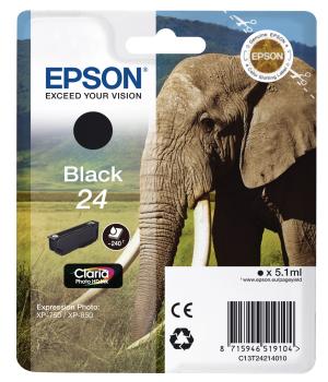 EPSON Tintenpatrone 24 schwarz T242140 XP 750/850 360 Seiten