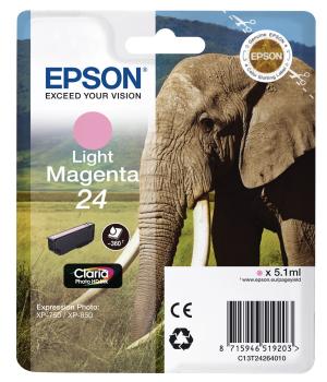 EPSON Tintenpatrone 24 light magenta T242640 XP 750/850 360 Seiten