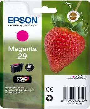 EPSON Tintenpatrone 29 magenta T298340 XP-235/335/435 180 Seiten
