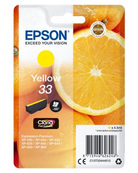 EPSON Tintenpatrone 33 yellow T334440 XP-530/630/830 300 Seiten