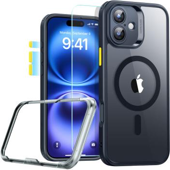 Esr classic hybrid case magsafe 1a79403 +glass iphone 16 clear black - Esr-1a79403-4894240243008-02.jpg