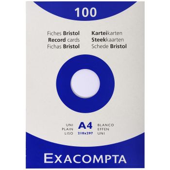 Exacompta karteikarten blanko a4 13306e weiss 100 stück - Exacompta-13306e-3130630133063