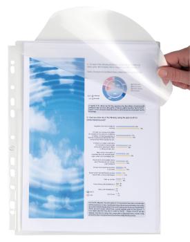 EXACOMPTA Zeigetasche PVC 140my A4 5502E transp. glatt 3 Seiten offen