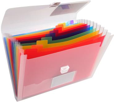 EXACOMPTA Fächermappe Crystal A4 55298E transparent 13-teilig