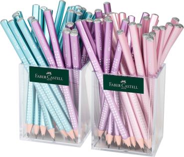 FABER-CASTELL Bleistift Sparkle Jumbo 111672 Köcher 72 Stück