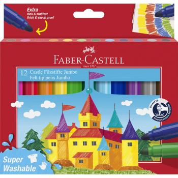Faber-castell faserschreiber jumbo 154311 12 farben, super washable - Faber-castell-154311-4005401543114