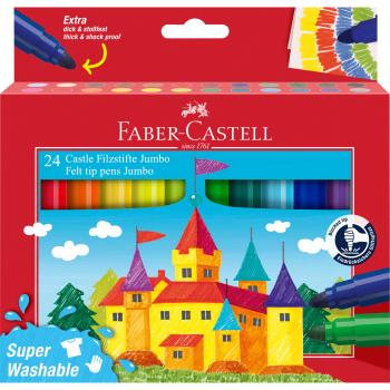 Faber-castell faserschreiber jumbo 154324 24 farben, super washable - Faber-castell-154324-4005401543244