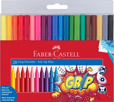Faber-castell grip colours 155320 20 farben, etui - Faber-castell-155320-4005401553205