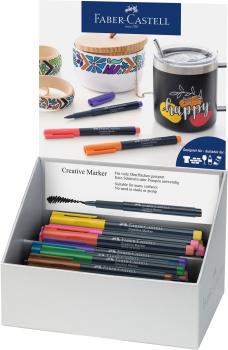 FABER-CASTELL Display Creativ Marker 1-3mm 160703 assortiert 50 Stück
