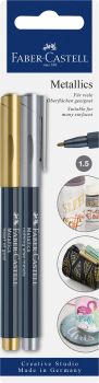 Faber-castell metallic marker 1,5mm 160796 gold/silver 2 stück - Faber-castell-160796-4005401607960
