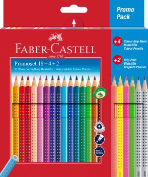 FABER-CASTELL Farbstifte Colour Grip 201540 Promoset, ass. 24 Stk