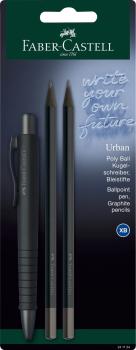 FABER-CASTELL Kugelschreiber Poly Ball Set 241122 Urban all black