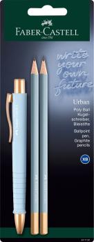 FABER-CASTELL Kugelschreiber Poly Ball Set 241123 Urban sky blue