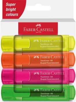 Faber-castell textmarker tl 46 254644 superfluor 4 stück - Faber-castell-254644-4005402546442