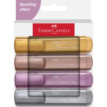 Faber-castell textmarker tl 46 254674 metallic 4 stück - Faber-castell-254674-4005402546749