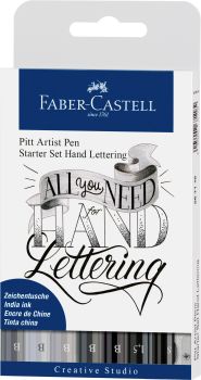 Faber-castell pitt art pen handlettering 267118 schwarz 8 stück - Faber-castell-267118-4005402671182