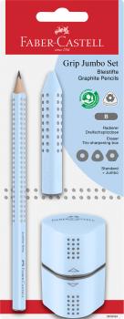 Faber-castell schreibset jumbo grip b 580084 sky blue - Faber-castell-580084-4005405800848