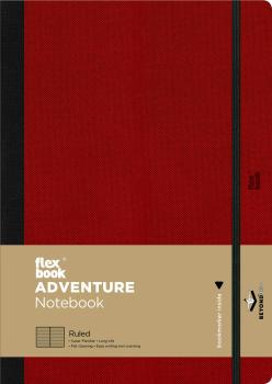 FLEXBOOK Notebook Adventure 21.00079 linert 17x24cm red