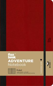 FLEXBOOK Notebook Adventure 21.0008 liniert 13x21 cm red