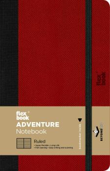 FLEXBOOK Notebook Adventure 21.00081 liniert 9x14cm red