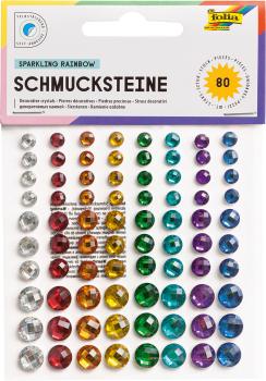 FOLIA Schmucksteine 12306 selbstklebend, 80 Stück