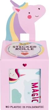 FOLIA Stickerrolle Einhorn 4m 27102 pink