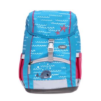 FUNKI Kinder-Rucksack türkis 6025.002 Funny Whale A4 PLUS