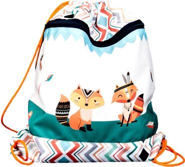 FUNKI Turnsack Indian Foxes 6030.024 türkis 360x420mm