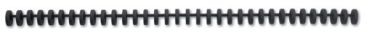 Gbc plastikbinderücken 12mm a4 388064e schwarz, 34 ringe 50 stück - Gbc-388064e-5028252220200