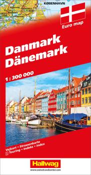 HALLWAG Strassenkarte 382830012 Dänemark (Dis/BT) 1:300'000