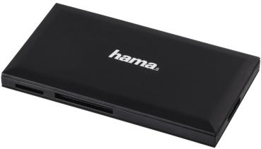 HAMA USB-3.0-Multi-Kartenleser 181018 SD/microSD/CF/MS, Schwarz