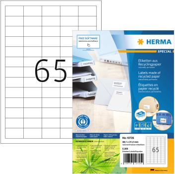 Herma etiketten 38,1×21,2mm 10725 recycling 5200 stück - Herma-10725-4008705107259