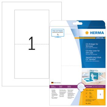 HERMA CD-Einleger 121x242mm 5033 25 Stück