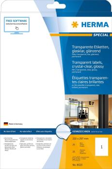 Herma etiketten 210x297mm 8020 transparent, 25 blatt - Herma-8020-4008705080200-03.jpg