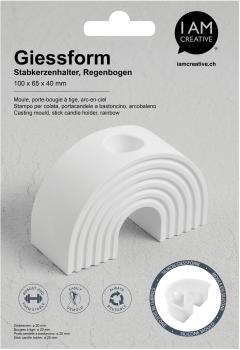 I AM CREATIVE Silikon Giessform 1704.23 Kerzenhalter Regenbogen