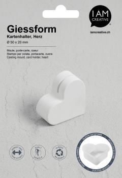 I AM CREATIVE Silikon Giessform 1704.24 Kartenhalter Herz