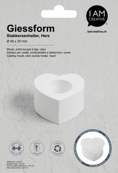 I AM CREATIVE Silikon Giessform 1704.25 Kerzenhalter Herz