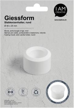 I AM CREATIVE Silikon Giessform 1704.26 Kerzenhalter rund