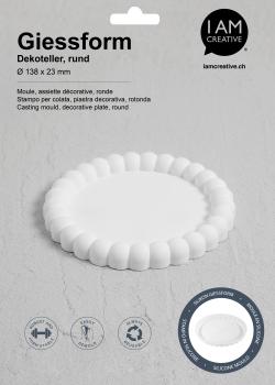 I AM CREATIVE Silikon Giessform 1704.31 Dekoteller rund