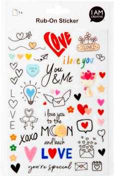 I am creative rub on sticker a5 4010.6 liebe - I-am-creative-40106-7611983250462
