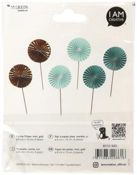 I am creative fächer picker, mint, gold 6010.945 6 stück - I-am-creative-6010.945-7611983208616-02.jpg
