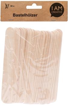 I AM CREATIVE Bastelhölzer MAA1302.02 natur, 15x2cm 36 Stück