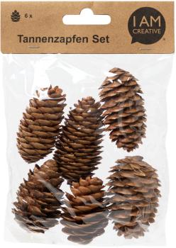I AM CREATIVE Tannenzapfenset MAA6102.870 länglich 6 Stück