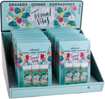 I-total radiergummi tropical vibes xl1826 3 pcs. 2.2x1.2x6.2cm - I-total-xl1826-8051128666625
